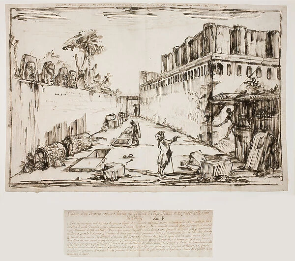 The Tomb of the Istacidi, Pompeii, 1777  /  78 (Pencil, reed pen, black ink)