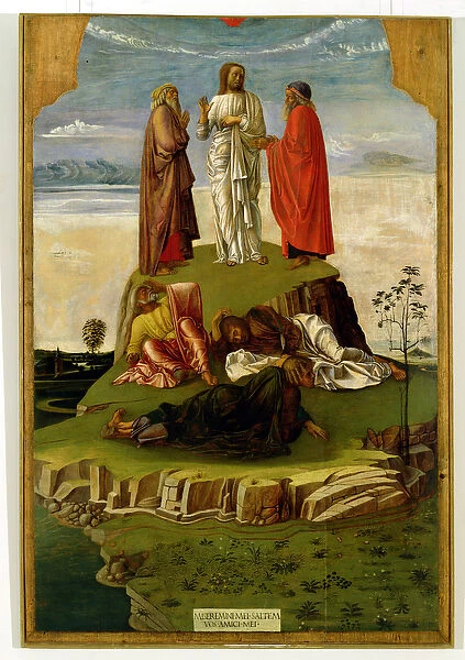 Transfiguration of Christ on Mount Tabor, 1455-60 (tempera on panel)