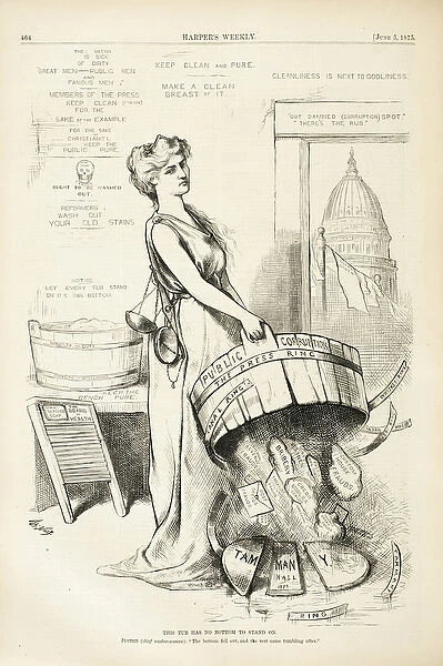 This Tub Has No Bottom to Stand On, 1875 (wood engraving)
