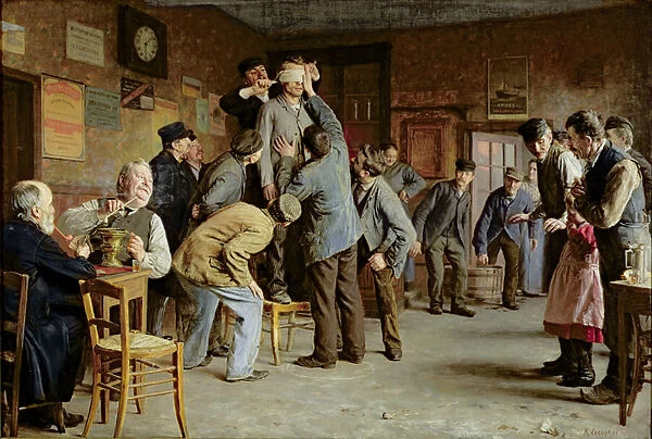 The Unexpected Foot Bath, 1895 (oil on canvas)