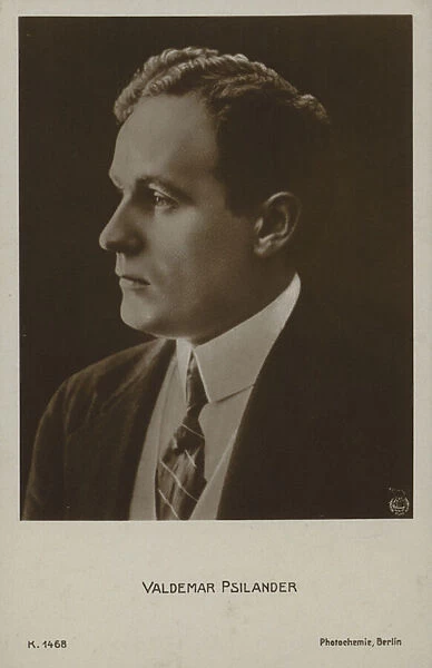 Valdemar Psilander, Danish silent film actor (b  /  w photo)