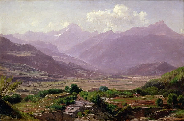 A valley at dawn, 1852 (oil on canvas)