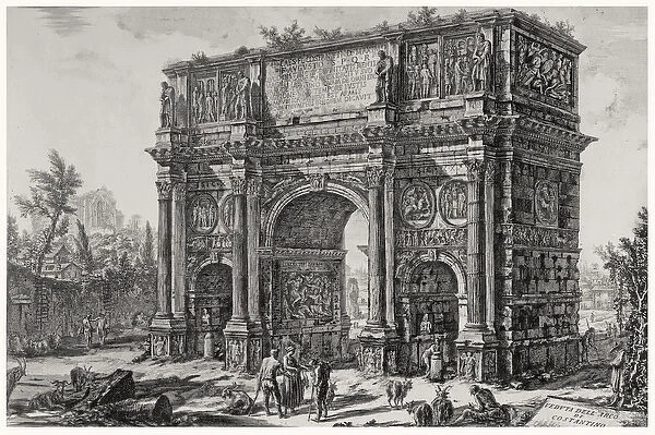 A View of the Arch of Constantine, from the Views of Rome series, c. 1760