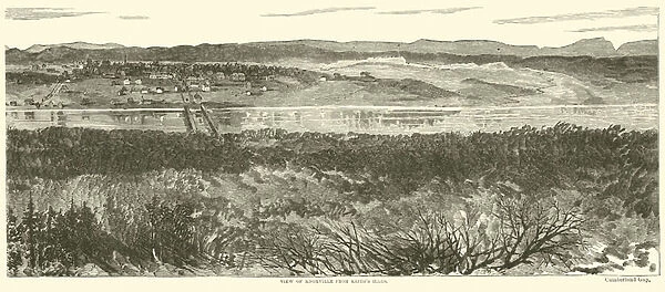 View of Knoxville from Keiths Hills, November 1863 (engraving)