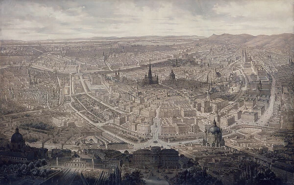View of Vienna, c. 1860 (w  /  c on paper)