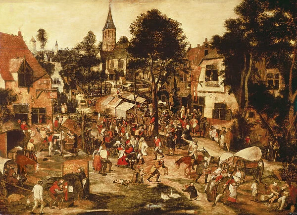 The Village Fair (oil on wood)