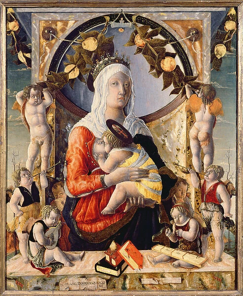 The Virgin and Child Surrounded by Eight Angels, 1455 (oil on canvas)