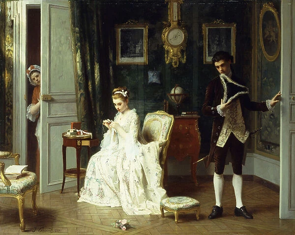 The Visitor, 1881 (oil on canvas)