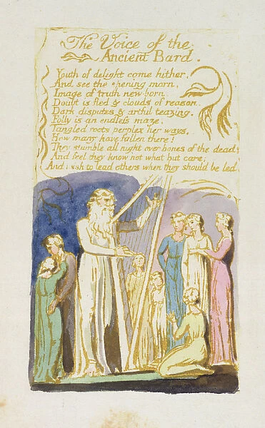 The Voice of the Ancient Bard, plate 31 from Songs of Innocence