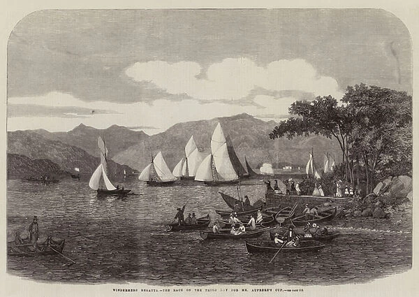 Windermere Regatta, the Race on the Third Day for Mr Aufreres Cup (engraving)