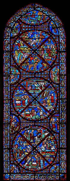 Window depicting scenes from the life of St. Stephen (stained glass)
