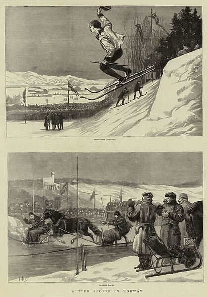Winter Sports in Norway (engraving)