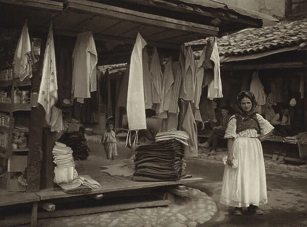 Yugoslavia: Seraievo, the Bazaar (b  /  w photo)