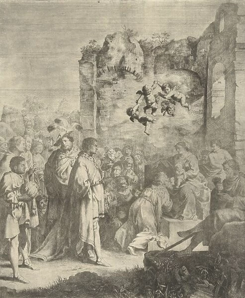 Adoration of the Magi, print maker: Jan Gerritsz