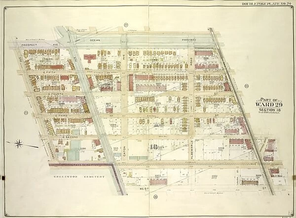 Brooklyn, Vol. 5, Double Page Plate No. 24; Part of Ward 29, Section 16; Map bounded