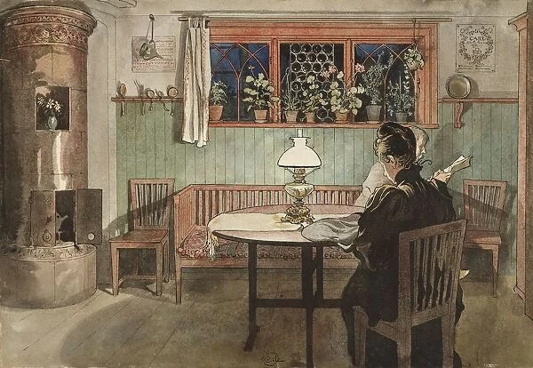 Carl Larsson Children Gone Bed Home 26 watercolors