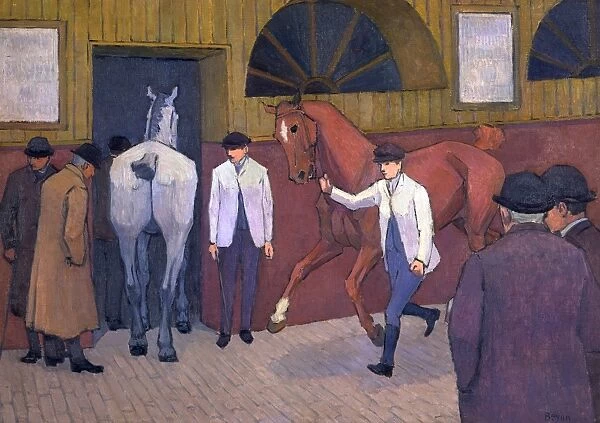 The Horse Mart Signed, lower right: Bevan, Robert Polhill Bevan, 1865-1925