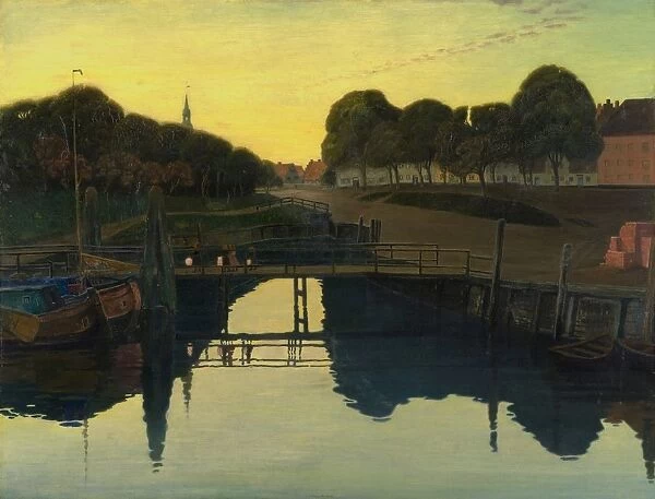 Johan Rohde Summer night TAonning painting 1893