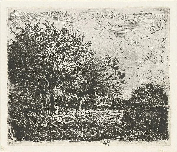 Landscape with willow, Adrianus van Everdingen, 1842 - 1912