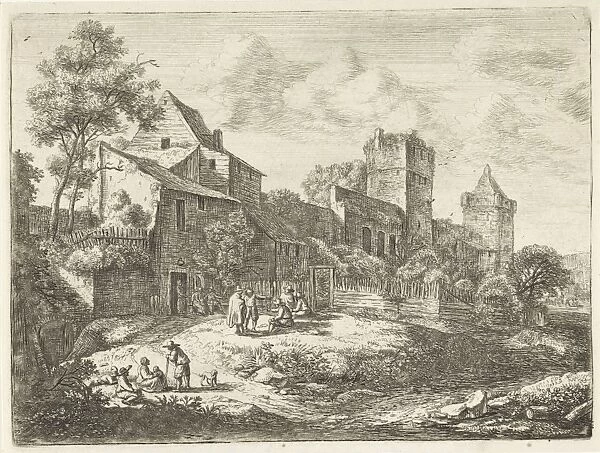 Open space for an inn, Anthonie Waterloo, 1630 - 1663