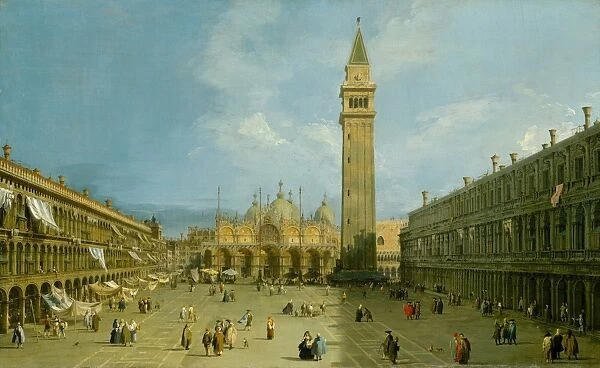 Piazza San Marco late 1720s Oil canvas 27 x 44 1  /  4