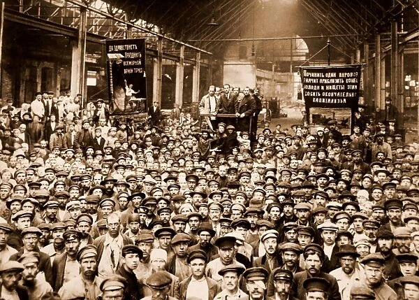 Putilov Plant, Petrograd, Saint Petersburg, meeting of workers, July 1920, History