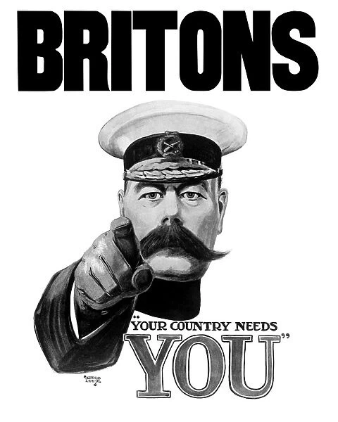 English World War I propaganda poster featuring Lord Kitchener