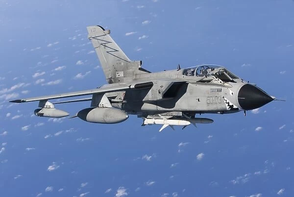 An Italian Air Force Tornado IDS armed with AGM-88 HARM missiles