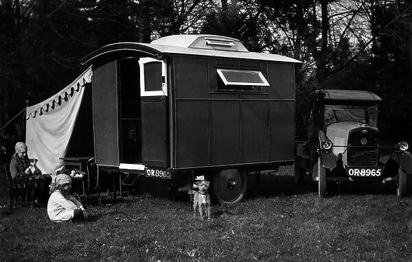 1924 Trojan with 1927 Lady Nimble caravan. Creator: Unknown