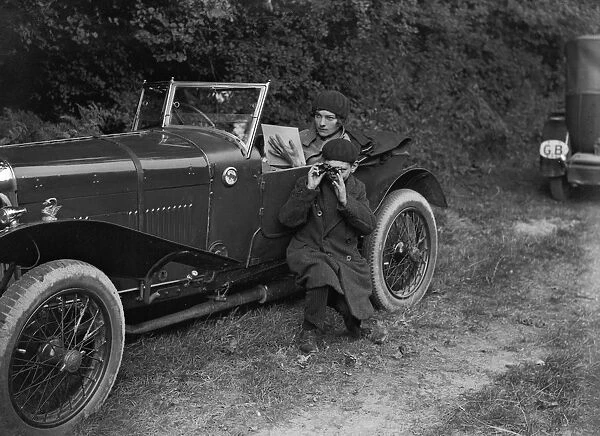 Amilcar CGS3 of HP Powell at the Brighton & Hove Motor Club Trial, 1920s. Artist: Bill Brunell