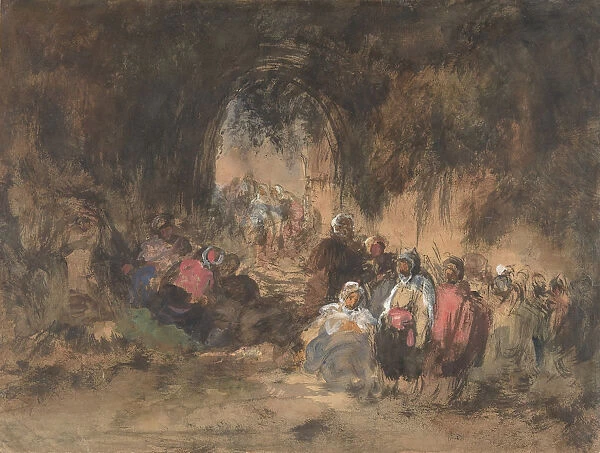 Arabs Resting, 1817-70. Creator: Eugenio Lucas Villamil