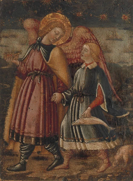 The Archangel Raphael and Tobias, possibly 1457-63. Creator: Neri di Bicci