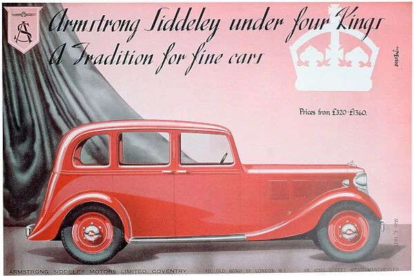 Armstrong Siddeley Motors advert, 1937