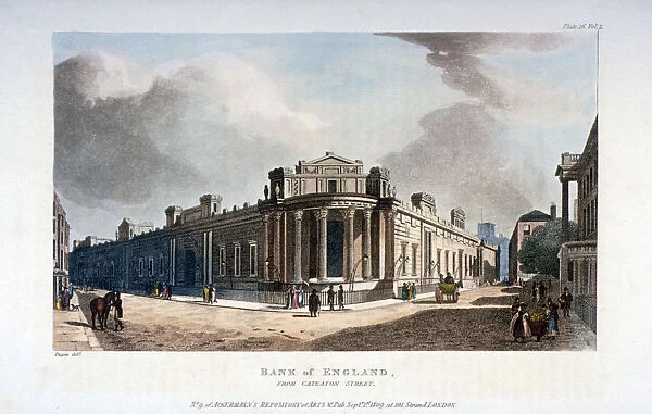 The Bank of England, from Cateaton Street, City of London, 1809