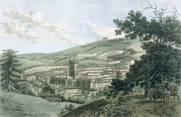 Bath, from the private road leading to Prior Park, pub. 1793. Creator: J. Hassell (1767-1825) and J