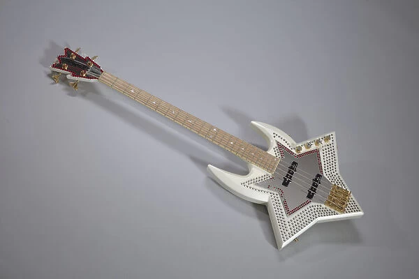 Bootsy Collins Space Bass guitar owned by Bootsy Collins, July 2002