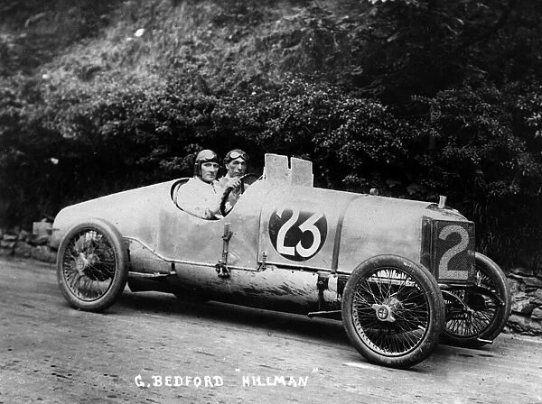 British racing driver George Bedford driving a Hillman 10hp, 1921. Creator: Unknown