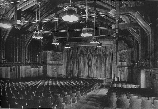 Church-like design of the Auditorium of te Winema Theatre, Scotia, California, 1925