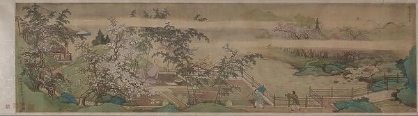 Cleansing Medicinal Herbs in the Stream on a Spring Day, 1703. Creator: Yu Zhiding (Chinese