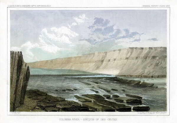 Columbia River, Junction of the Des Chutes, 1856. Artist: John Mix Stanley