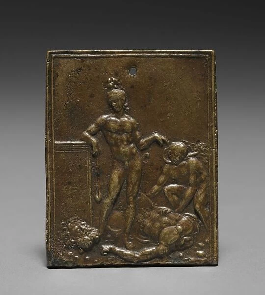 David Triumphant over Goliath, late 1400s - early 1500s. Creator: Moderno (Italian, 1467-1528)