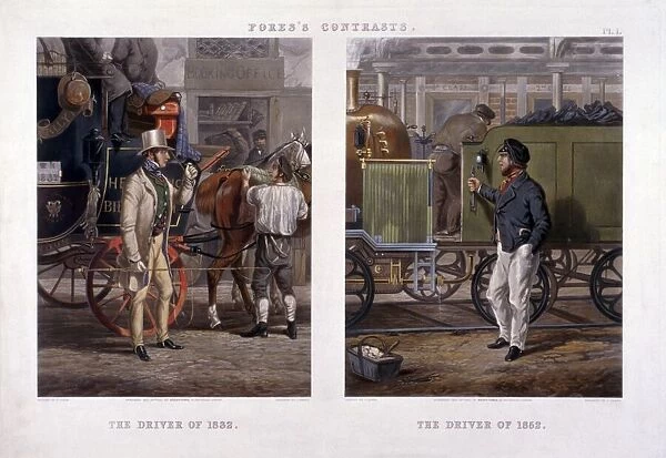 The Driver of 1832 and The Driver of 1852. Artist: J Harris