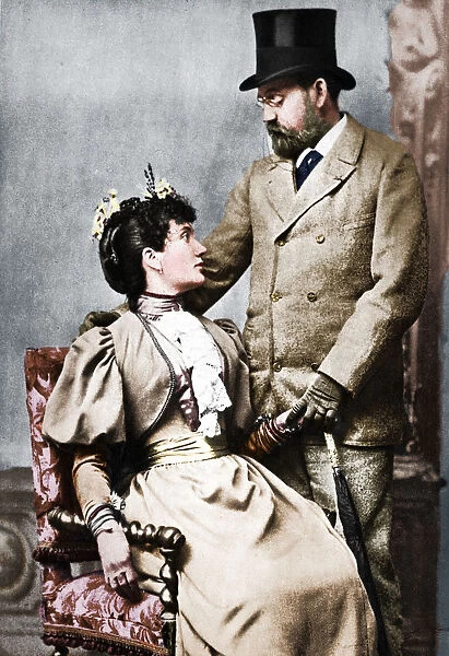 Emile Zola and Jeanne Rozerat, c1890, (1939). Artist: Pierre Petit