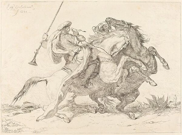 Encounter of the Moorish Horsemen (Rencontre de Cavaliers Maures), 1834