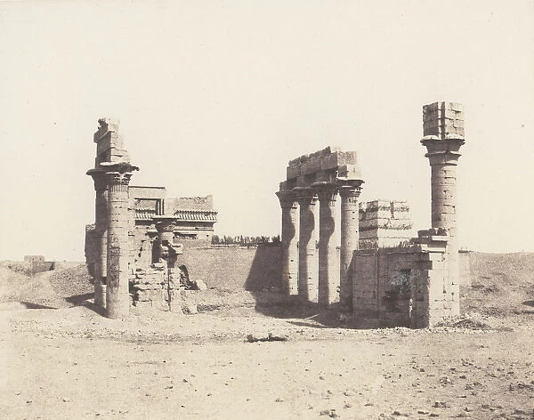 Erment (Hermonthis), Vue Generale des Ruines -Temple et Mammisi, 1851-52