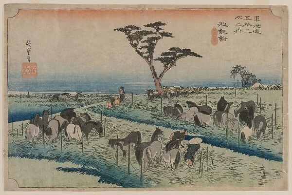 The Fifty-Three Stations of the Tokaido: Chiryu, 1833-1834. Creator: Ando Hiroshige (Japanese, 1797-1858)