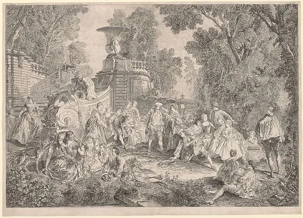 The Game of Blind Mans Bluff, 1739. Creator: Charles-Nicolas Cochin (French, 1715-1790)