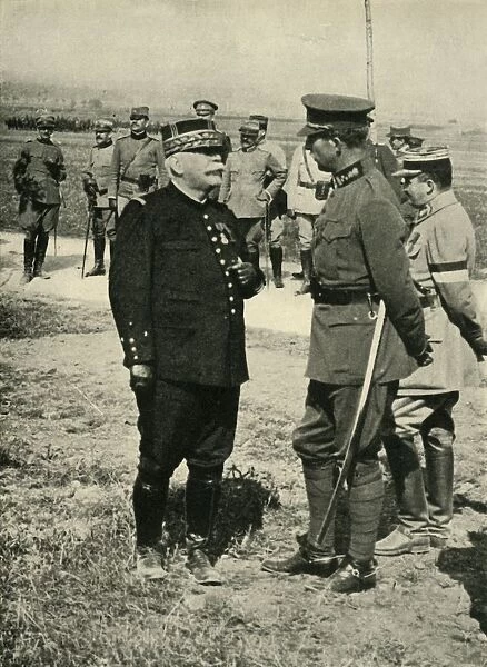 General Joseph Joffre and King Albert I, First World War, c1915, (c1920). Creator: Unknown