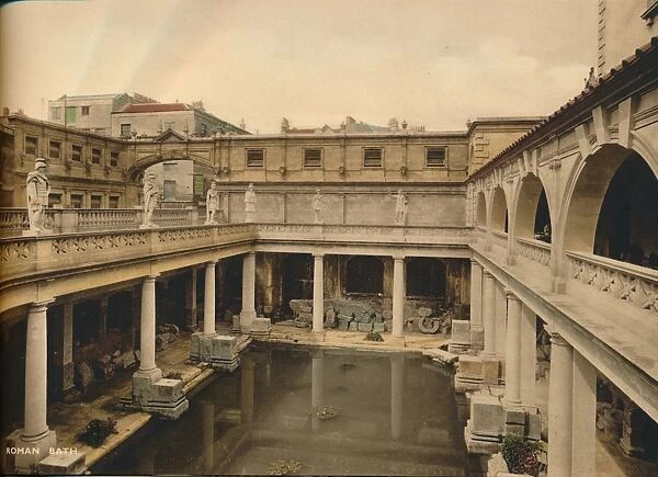 Great Bath, Roman Baths, Bath, Somerset, c1925