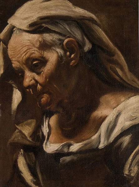 Head of an Old Woman, after 1610. Creator: Orazio Borgianni